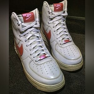 *NIKE* (2017) "Air Force 1 High"  07 D/8 Pure Platinum..